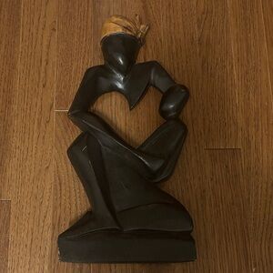 African Woman With Child Wooden Sculpture Carving